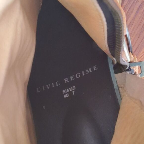 Civil Regime Men’s Tan Leather Suede Chelsea Western Ankle Boots Size 7 Tan New - Picture 15 of 15